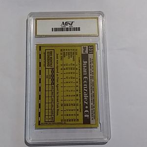 Juan Gonzalez error card graded 10